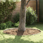 Vidaxl tuinrand 4 st 450 x 10 cm roestvrij staal zilver - afbeelding 1