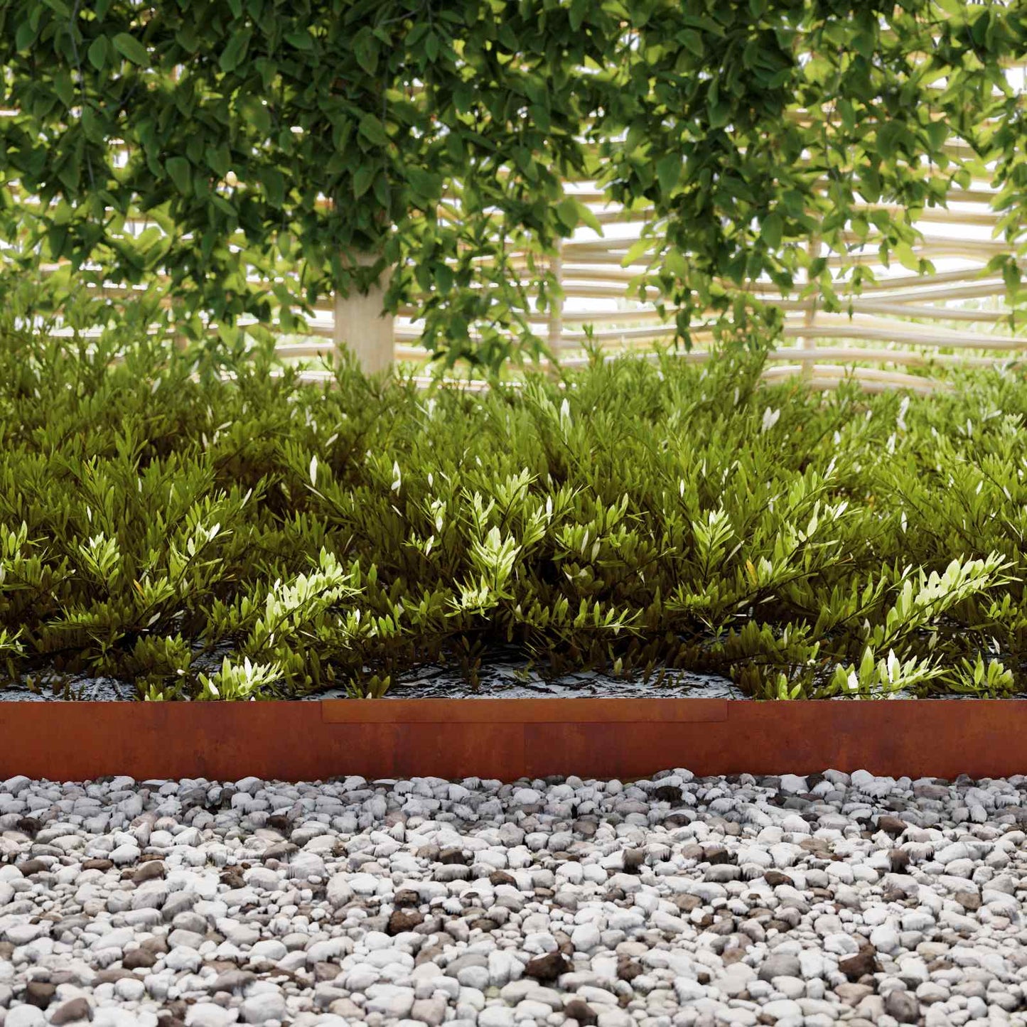 Vidaxl tuinrand roestig 450 x 0.05 x 15 cm cortenstaal