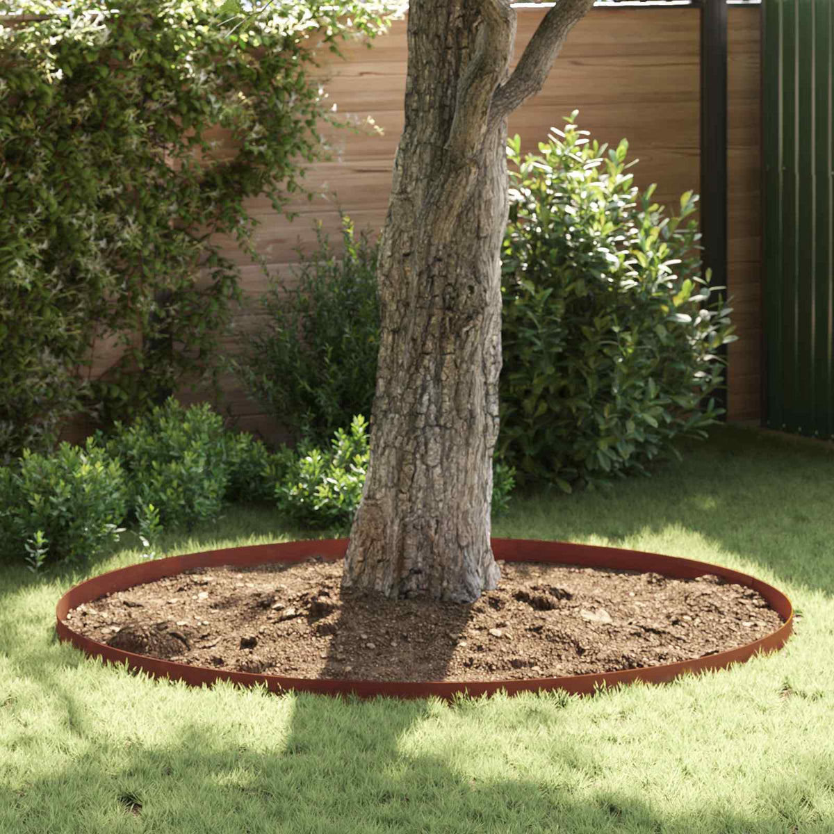 Vidaxl tuinrand 450 x 10 cm weervast staal roestig