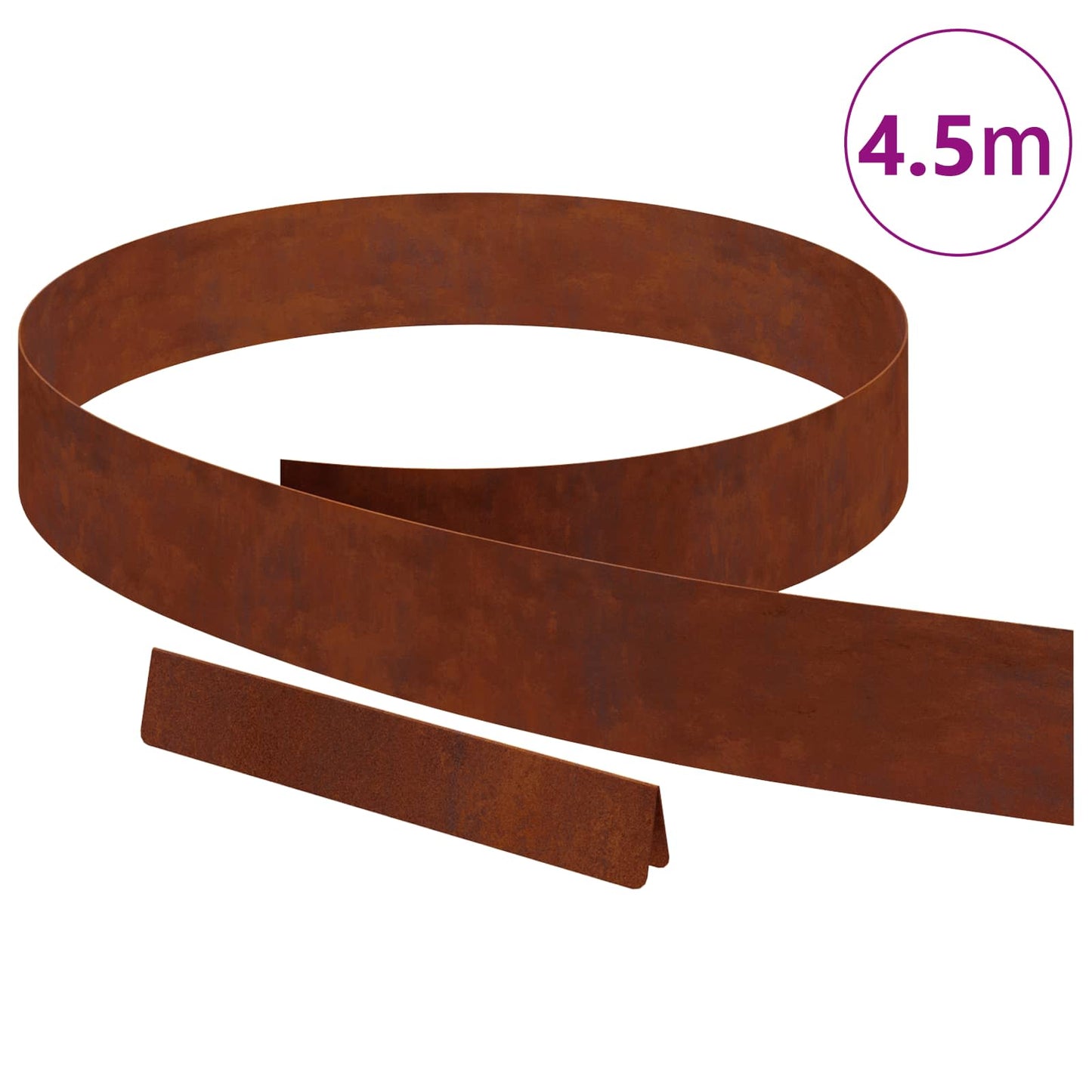 Vidaxl tuinrand roestig 450 x 0.05 x 15 cm cortenstaal