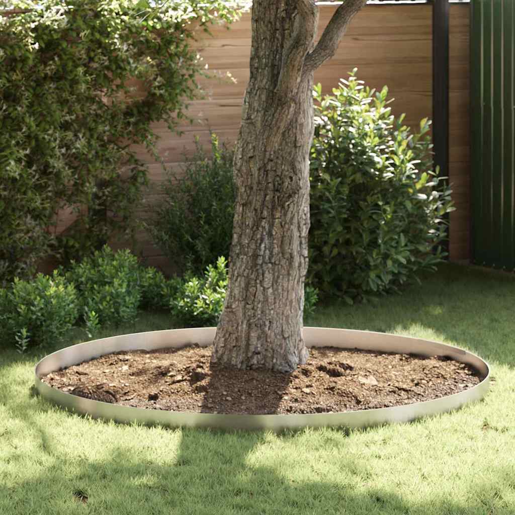 Vidaxl tuinrand 450 x 15 cm roestvrij staal zilver