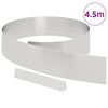 Vidaxl tuinrand zilver 450 x 0.05 x 15 cm roestvrij staal