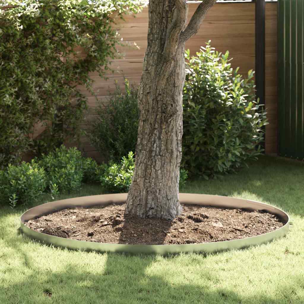 Vidaxl tuinrand 4 st 450 x 15 cm gegalvaniseerd staal zilver