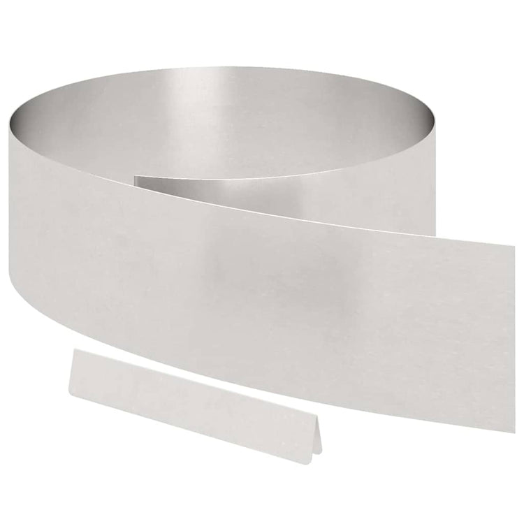Vidaxl tuinrand 450 x 20 cm roestvrij staal zilver