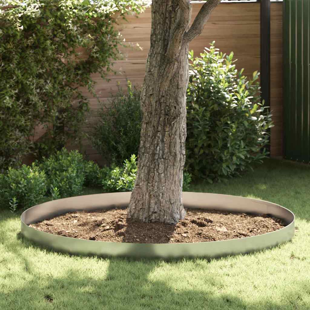 Vidaxl tuinrand 4 st 450 x 20 cm gegalvaniseerd staal zilver