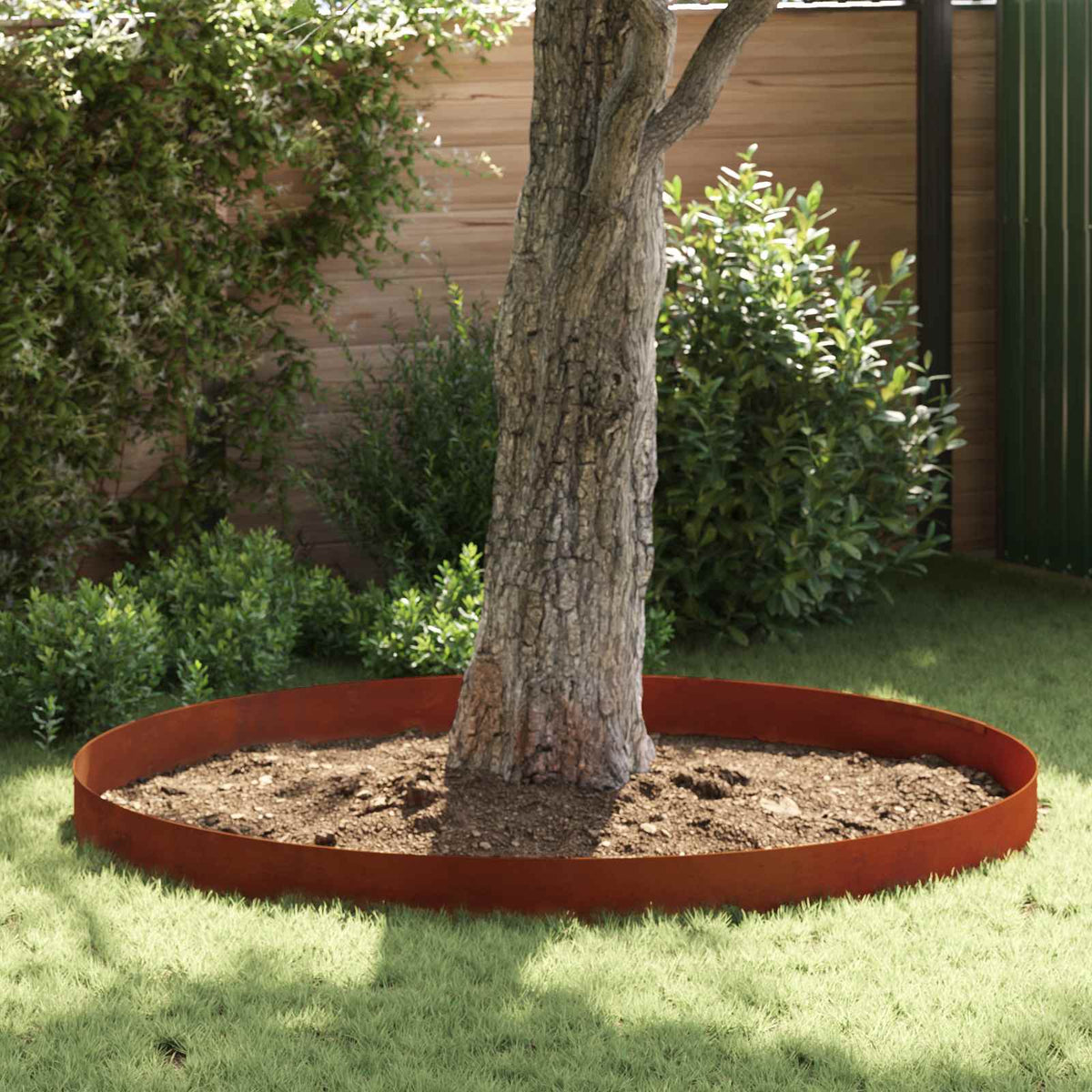 Vidaxl tuinrand 450 x 20 cm weervast staal roestig