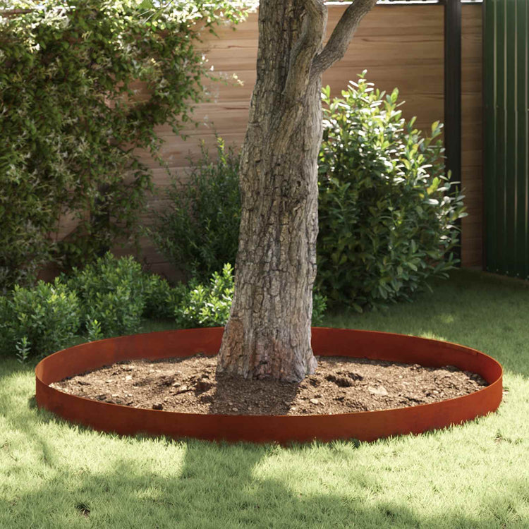 Vidaxl tuinrand 450 x 20 cm weervast staal roestig