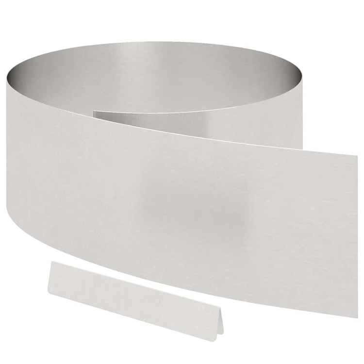 Vidaxl tuinrand 450 x 25 cm roestvrij staal zilver