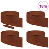 Vidaxl tuinrand 4 pcs roestig 450 x 0.05 x 15 cm cortenstaal