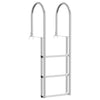 Vidaxl 3-traps steigerladder zilver 45 x 11,5 x 134 cm aluminium
