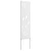 Vidaxl tuin privacy screen fretwerk wit 32 x 140 cm koudgewalst staal