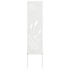 Vidaxl tuin privacy screen fretwerk wit 32 x 140 cm koudgewalst staal