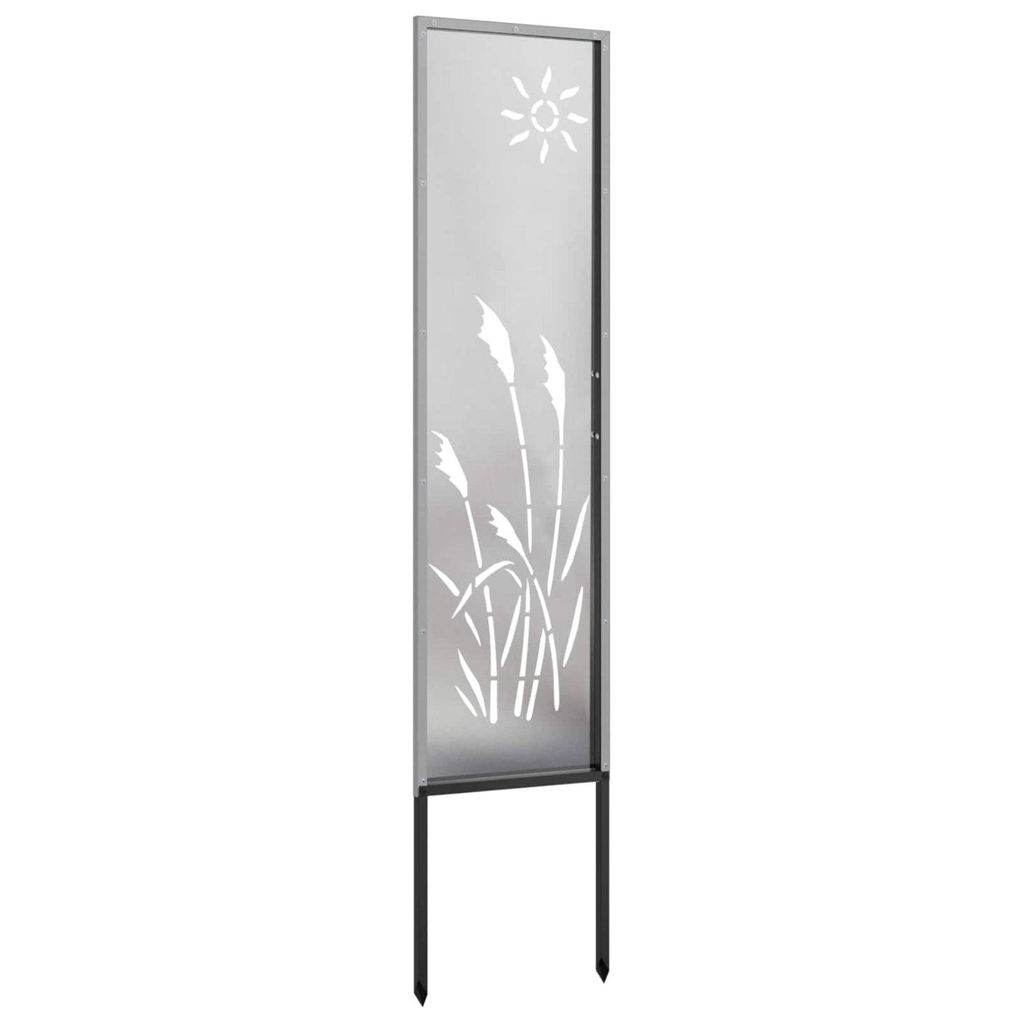 Vidaxl tuin privacy screen fretwerk zilver 32 x 140 cm roestvrij staal