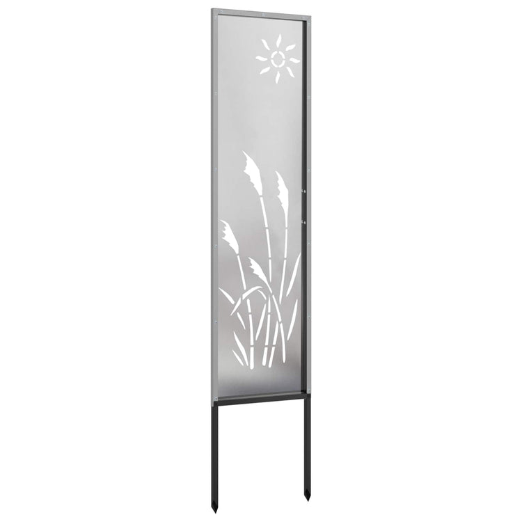 Vidaxl tuin privacy screen fretwerk zilver 32 x 140 cm roestvrij staal
