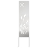 Vidaxl tuin privacy screen fretwerk zilver 32 x 140 cm roestvrij staal - afbeelding 1