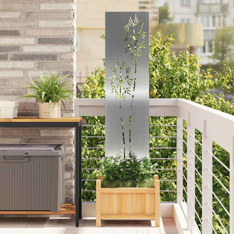 Vidaxl tuin privacy screen zilver 32 x 140 cm gegalvaniseerd staal