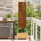 Vidaxl tuin privacy screen fretwerk roestig 32 x 140 cm cortenstaal - afbeelding 1