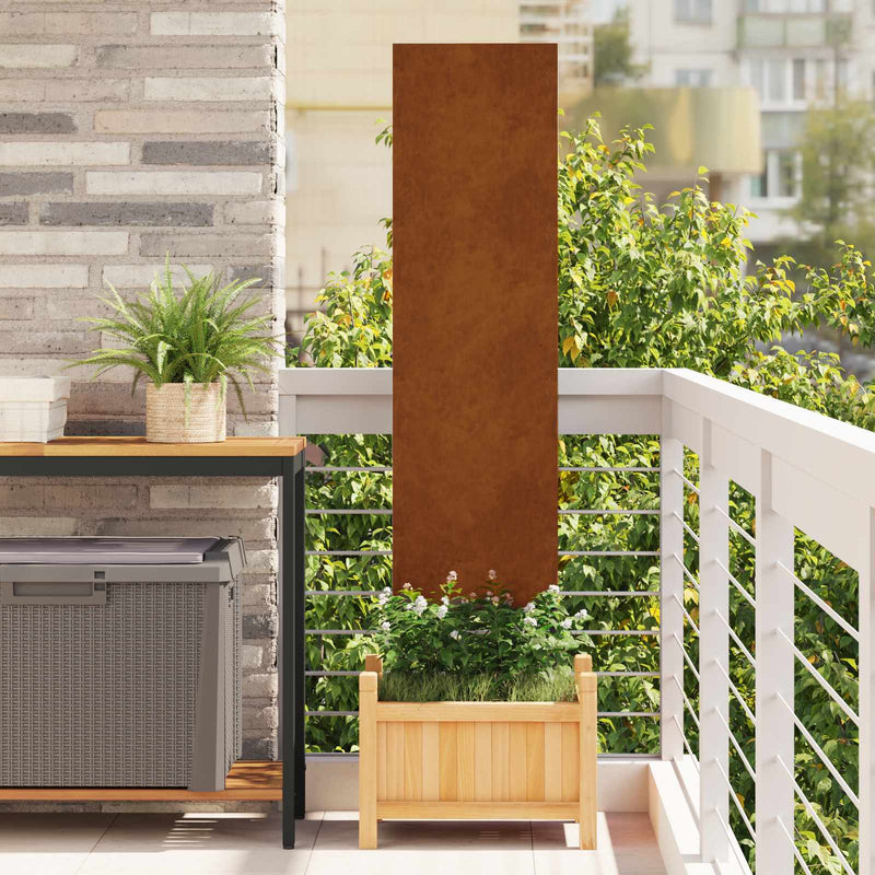 Vidaxl tuin privacy screen fretwerk roestig 32 x 140 cm cortenstaal
