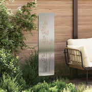 Vidaxl tuin privacy screen bloemen zilver 32 x 140 cm roestvrij staal - afbeelding 3