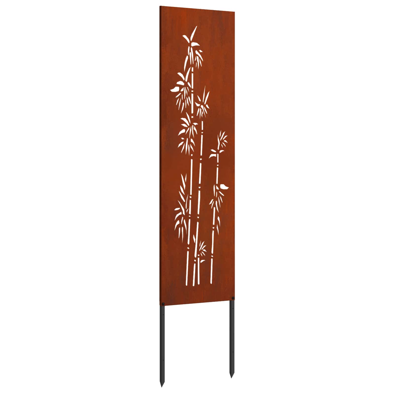 Vidaxl tuin privacy screen bloemen roestig 32 x 140 cm cortenstaal