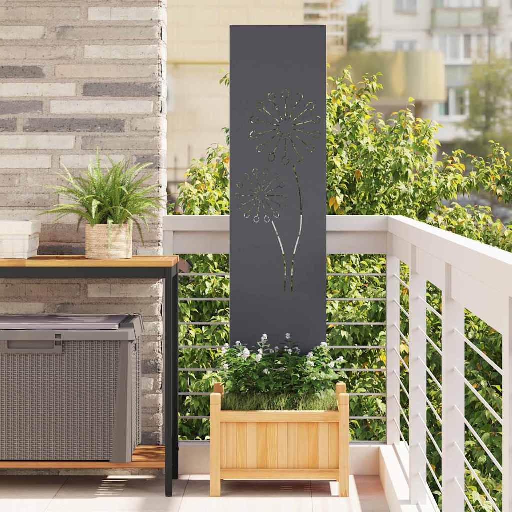 Vidaxl tuin privacy screen antraciet 32 x 140 cm koudgewalst staal