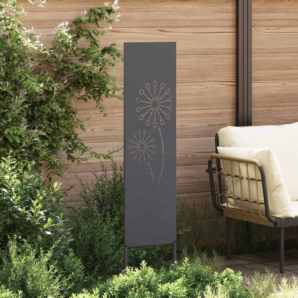 Vidaxl tuin privacy screen antraciet 32 x 140 cm koudgewalst staal