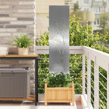 Vidaxl tuin privacy screen fretwerk zilver 32 x 140 cm roestvrij staal - afbeelding 1