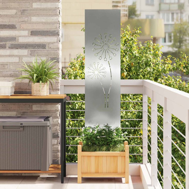 Vidaxl tuin privacy screen zilver 32 x 140 cm gegalvaniseerd staal
