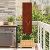 Vidaxl tuin privacy screen fretwerk roestig 32 x 140 cm cortenstaal