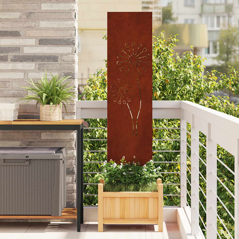 Vidaxl tuin privacy screen fretwerk roestig 32 x 140 cm cortenstaal
