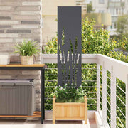 Vidaxl tuin privacy screen antraciet 32 x 140 cm koudgewalst staal - afbeelding 1
