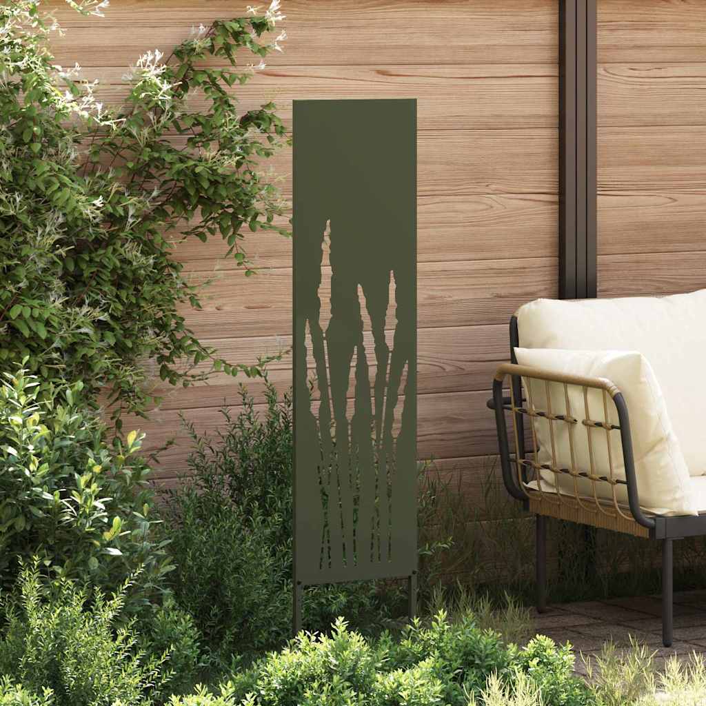 Vidaxl tuin privacy screen olijfgroen 32 x 140 cm koudgewalst staal