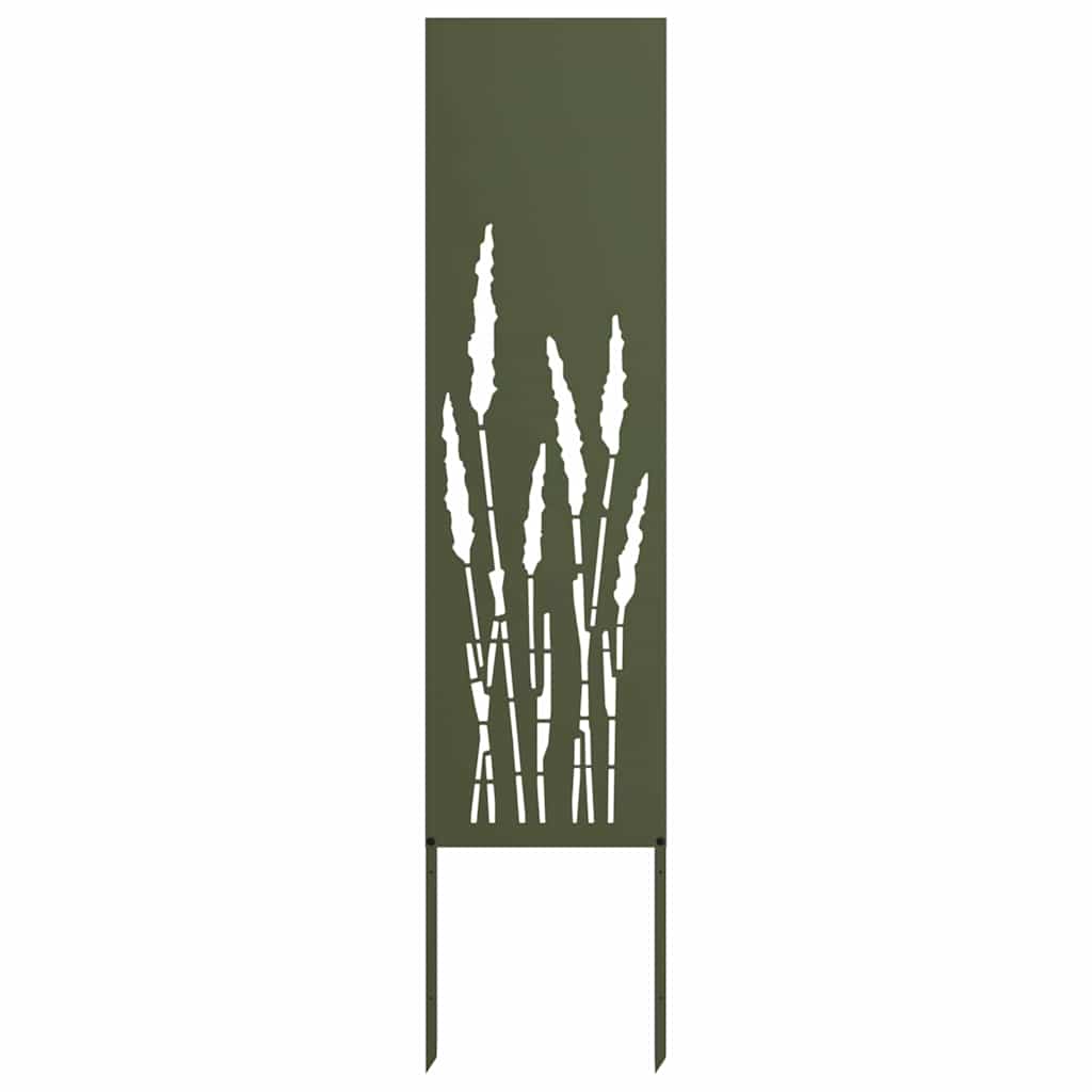 Vidaxl tuin privacy screen olijfgroen 32 x 140 cm koudgewalst staal
