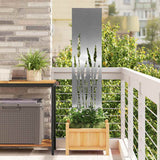 Vidaxl tuin privacy screen fretwerk zilver 32 x 140 cm roestvrij staal - afbeelding 1