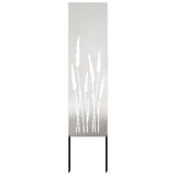 Vidaxl tuin privacy screen fretwerk zilver 32 x 140 cm roestvrij staal - afbeelding 2