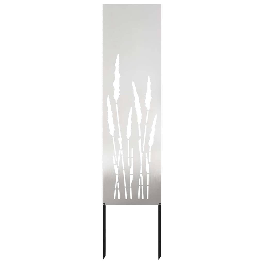 Vidaxl tuin privacy screen fretwerk zilver 32 x 140 cm roestvrij staal