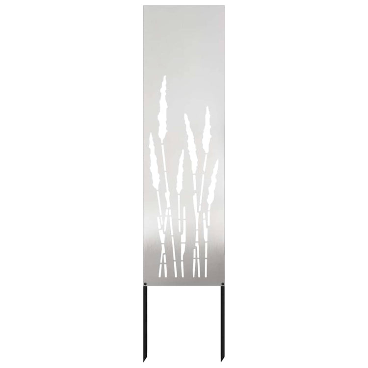 Vidaxl tuin privacy screen fretwerk zilver 32 x 140 cm roestvrij staal