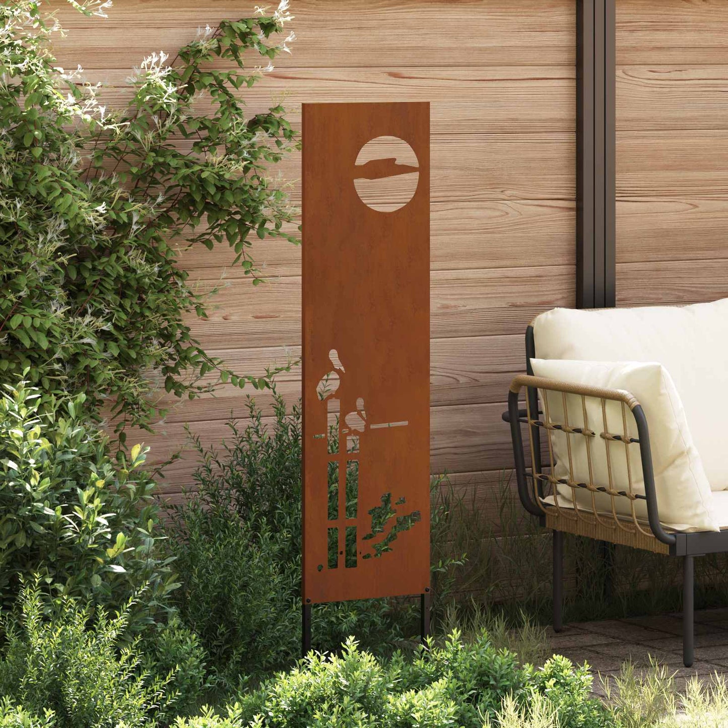 Vidaxl tuin privacy screen fretwerk roestig 32 x 140 cm cortenstaal