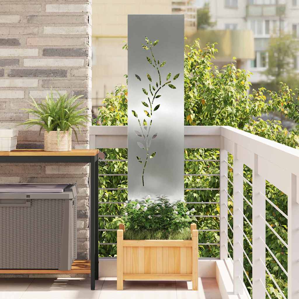 Vidaxl tuin privacy screen zilver 32 x 140 cm gegalvaniseerd staal