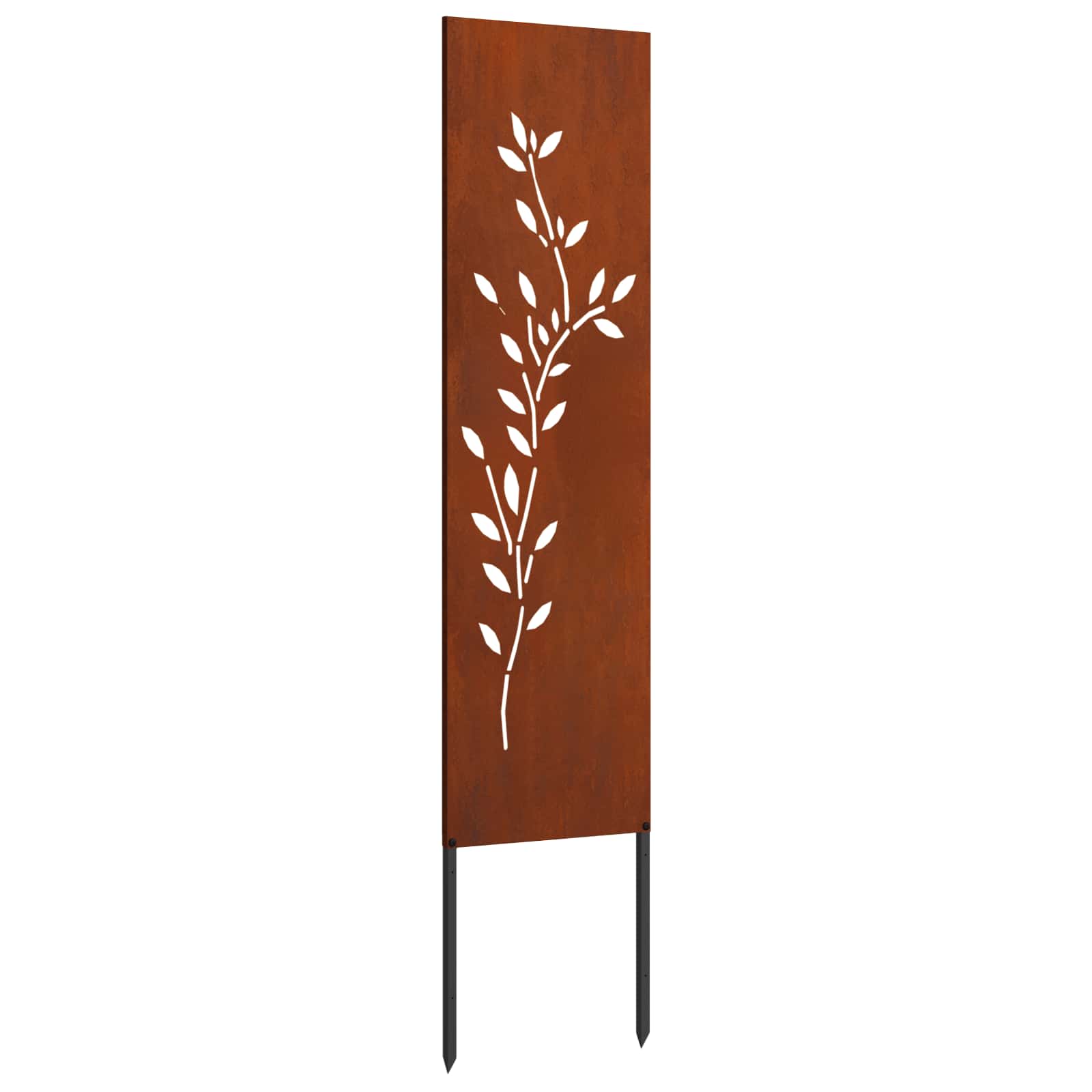 Vidaxl tuin privacy screen bloemen roestig 32 x 140 cm cortenstaal