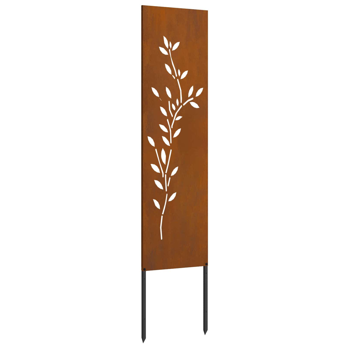 Vidaxl tuin privacy screen bloemen roestig 32 x 140 cm cortenstaal