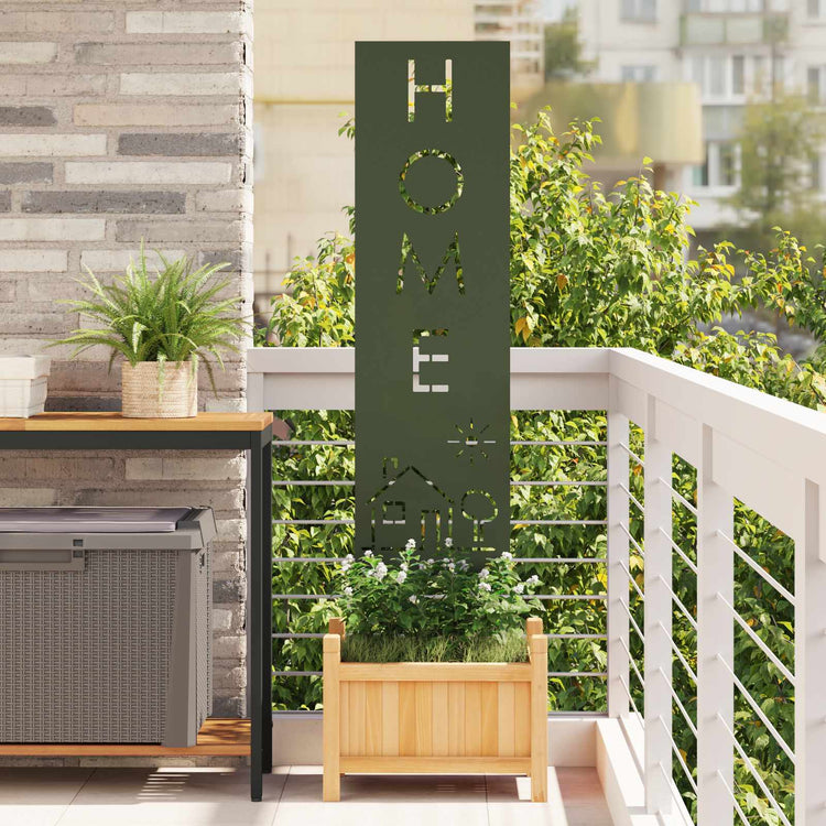 Vidaxl tuin privacy screen olijfgroen 32 x 140 cm koudgewalst staal