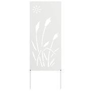 Vidaxl tuin privacy screen fretwerk wit 50 x 140 cm koudgewalst staal - afbeelding 2