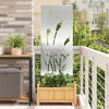 Vidaxl tuin privacy screen fretwerk zilver 50 x 140 cm roestvrij staal