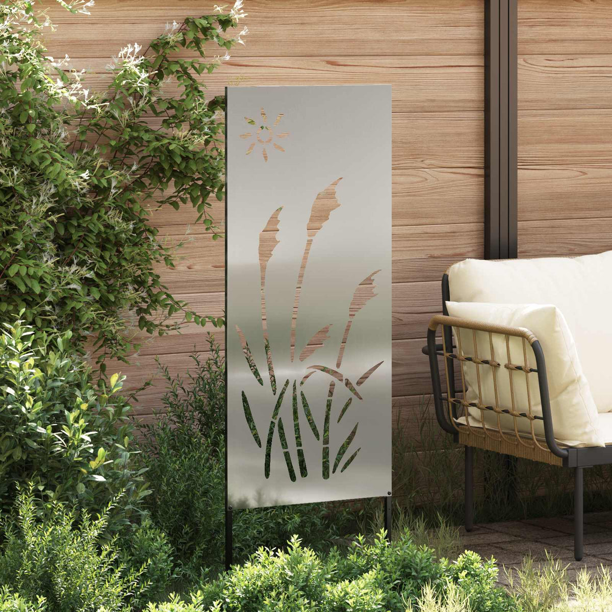 Vidaxl tuin privacy screen zilver 50 x 140 cm gegalvaniseerd staal