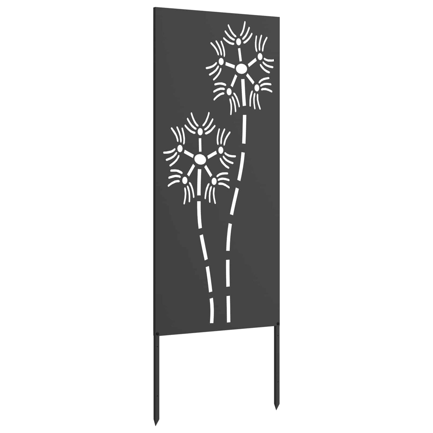 Vidaxl tuin privacy screen zwart 50 x 140 cm koudgewalst staal