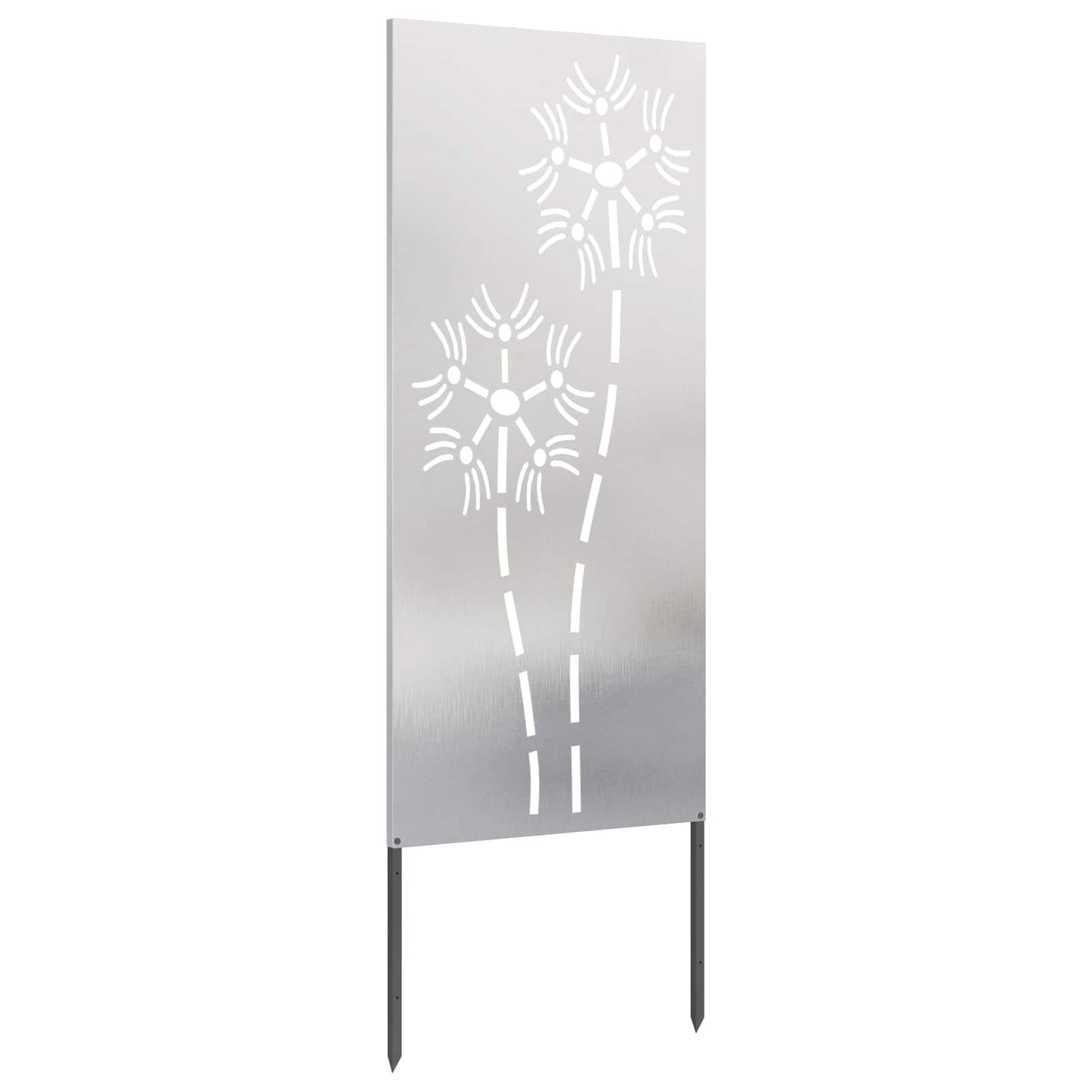 Vidaxl tuin privacy screen fretwerk zilver 50 x 140 cm roestvrij staal