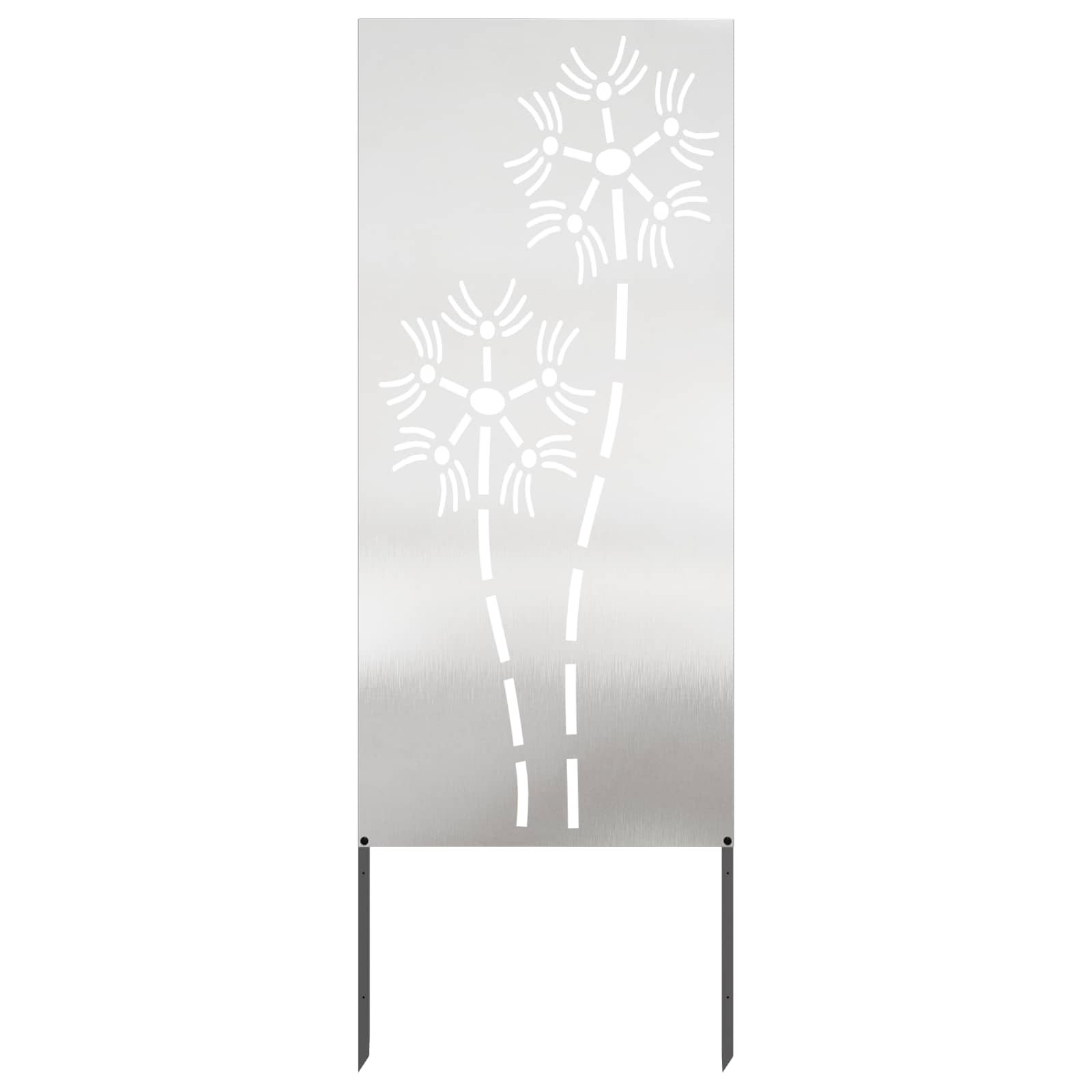 Vidaxl tuin privacy screen fretwerk zilver 50 x 140 cm roestvrij staal