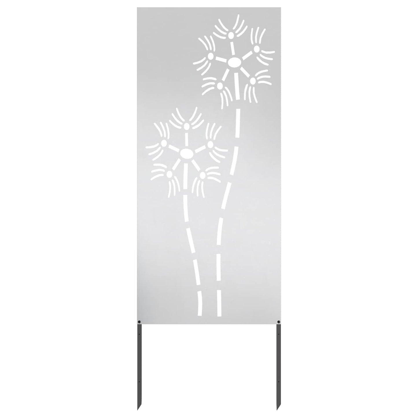 Vidaxl tuin privacy screen fretwerk zilver 50 x 140 cm roestvrij staal