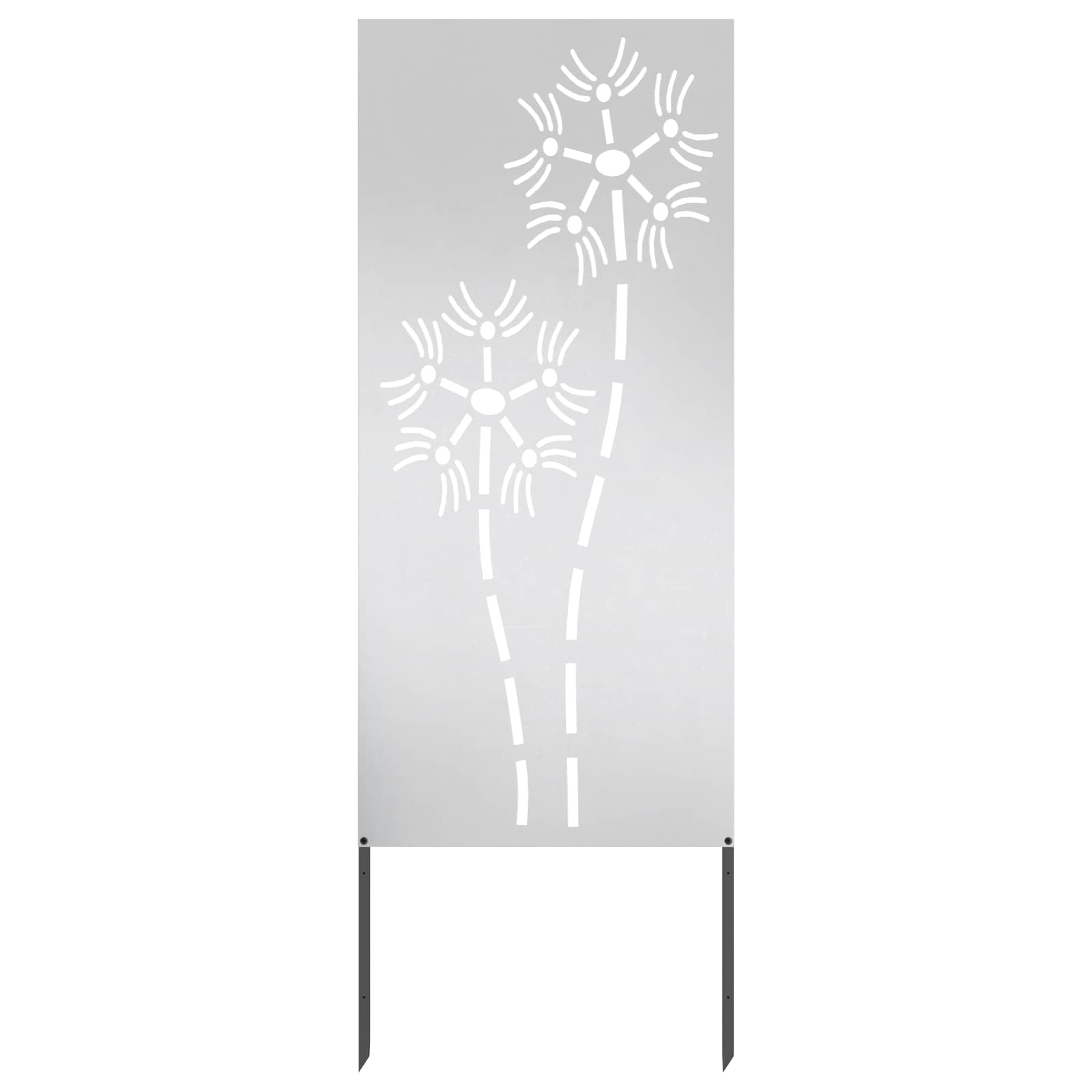 Vidaxl tuin privacy screen fretwerk zilver 50 x 140 cm roestvrij staal